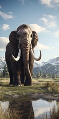 Fototapeta premium Realistic Mammoth Illustration