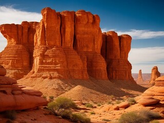 geological marvels in 8k captivating rock formations in the desert wilderness. showcasing unique features shaped by centuries of wind and erosion