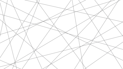 Fotobehang Chaotic abstract line background. Random geometric line seamless pattern. Black outline monochrome texture. Vector illustration. © Mst
