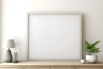 Obraz premium Cozy Room with Empty Frame