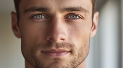 Obraz premium A close-up view revealing the depth of emotion in the man's eyes.