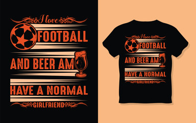 Vector tshirt design slogan typography focus on your goal with football vintage illustration