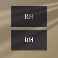 RH logo design vector image