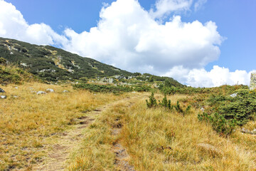 Landscape of Rila mountain near The Fish Lakes, Bulgaria