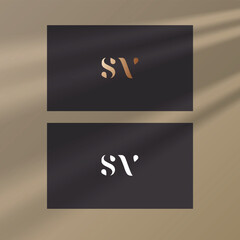 SV logo design vector image