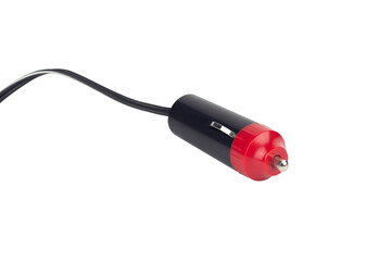 Car charger plug, connect to cigarette lighter isolated from background