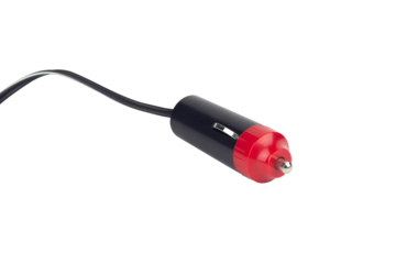 Car charger plug, connect to cigarette lighter isolated from background