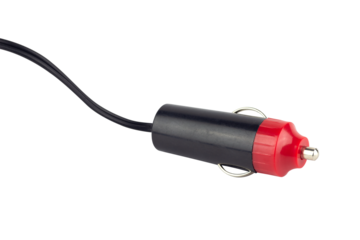Car charger plug, connect to cigarette lighter isolated from background