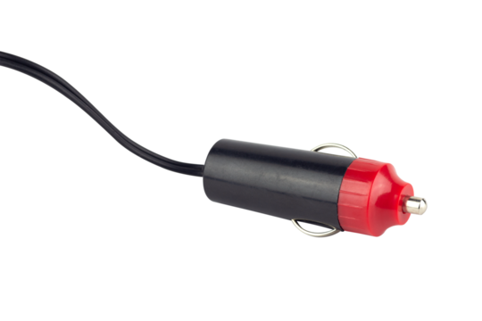 Car charger plug, connect to cigarette lighter isolated from background