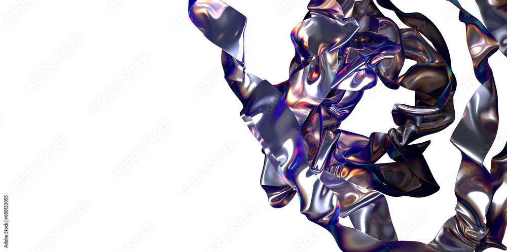 Poster chromatic dreamscape: immerse yourself in a 3d mosaic of colors