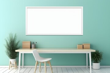 Cozy Room with Empty Frame