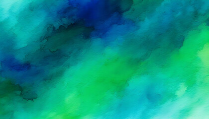 Fototapeta na wymiar Hand painted watercolor background. Black blue green modern abstract art background.