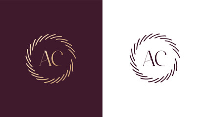 AC logo design vector image