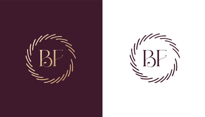 BF logo design vector image