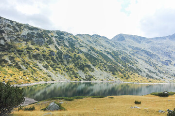 Landscape of Rila mountain near The Fish Lakes, Bulgaria