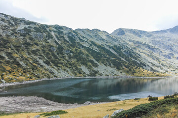 Landscape of Rila mountain near The Fish Lakes, Bulgaria