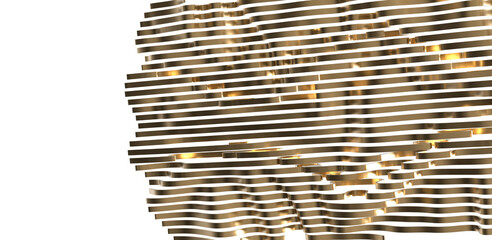 Gilded Elegance: Captivating Abstract 3D Gold Cloth Illustration