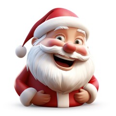 Santa clause 3D cartoon. christmas festival concept