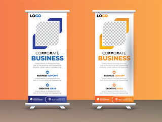 Obraz premium Business rollup banner design.