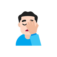 Man Facepalming: Light Skin Tone
