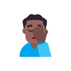 Man Facepalming: Medium-Dark Skin Tone