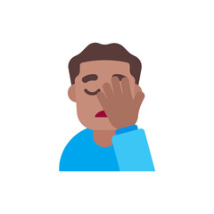 Man Facepalming: Medium Skin Tone