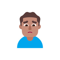 Man Frowning: Medium Skin Tone