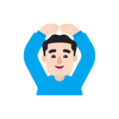 
Man Gesturing OK: Light Skin Tone