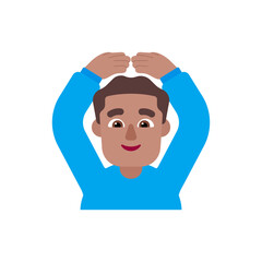 Man Gesturing OK: Medium Skin Tone