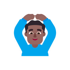 Man Gesturing OK: Medium-Dark Skin Tone