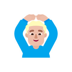 Man Gesturing OK: Medium-Light Skin Tone