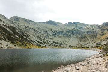 Landscape of Rila mountain near The Fish Lakes, Bulgaria
