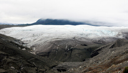 Glacier and moraine, Kennicott, Alaska, United States