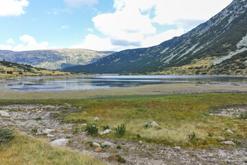 Landscape of Rila mountain near The Fish Lakes, Bulgaria