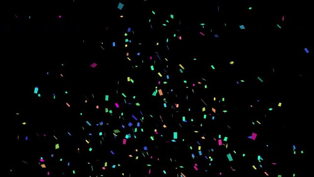 Colorful Celebration Confetti Particle Explosion and falling