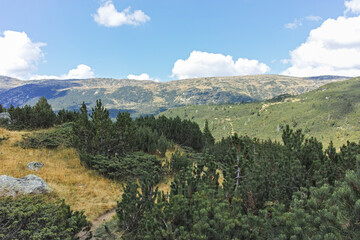 Landscape of Rila mountain near The Fish Lakes, Bulgaria