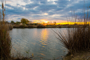 Sunset at the lake of Kiszombor © belizar