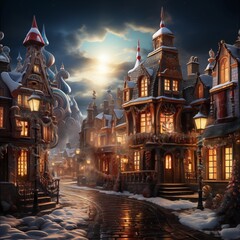 Fantasy Winter Town