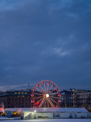 Bergen, Norway - December 1 2023 : Christmas Market in Bergen, Norway 