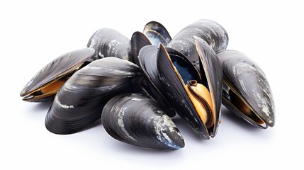 White mussels with a delicious taste - obrazy, fototapety, plakaty