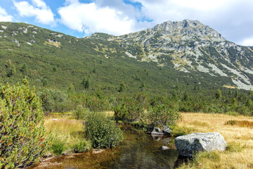Landscape of Rila mountain near The Fish Lakes, Bulgaria