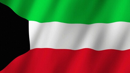 Kuwait flag waving in the wind. Flag of Kuwait images
