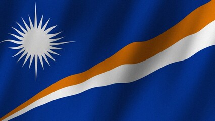 Marshall Islands flag waving in the wind. Flag of Marshall Islands images