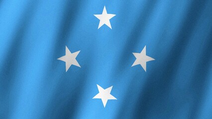 Micronesia flag waving in the wind. Flag of Micronesia images