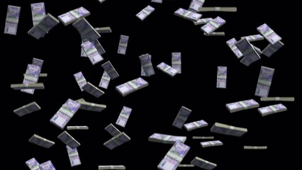 Indian Rupee Magic: Falling Banknote Bundle Animation