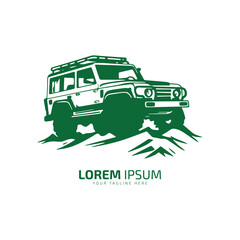 A logo of offroad jeep vector icon design silhouette offroad vehicle concept © Saim Art
