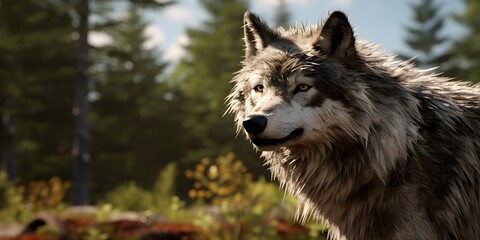 Realistic Wolf Illustration