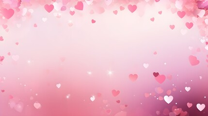 Heart-filled Background with Empty Space