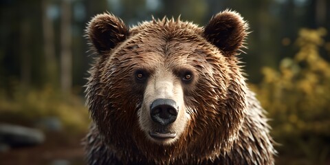 Obraz premium Realistic Bear Illustration