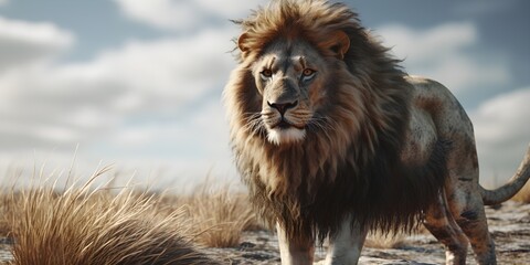 Realistic Lion Illustration